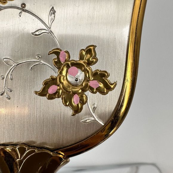 Vintage Floral Design Hair Brush Made in USA Nylon - Picture 10 of 11